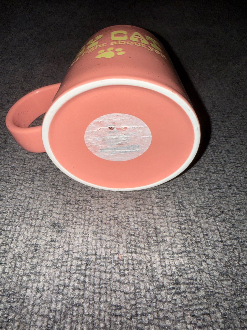 My Cat Was Right About You Pink Speckled Coffee Mug Funny Cat Lover Gift - Picture 6 of 8